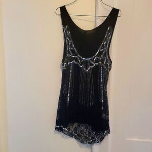Sheer Embellished lace Tank - Vanity  sz M